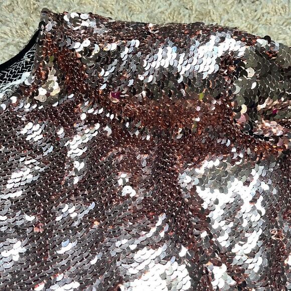 GORGEOUS 80's PINK Oleg Cassini Beaded and Sequin Top. Small 100% Silk Beautiful - Picture 5 of 16